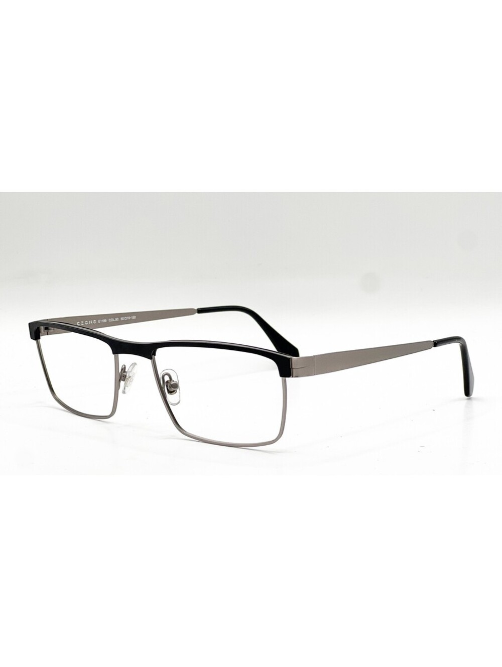 C-Zone E1189 90 Black/Silver Authentic Eyeglasses 60-19-150